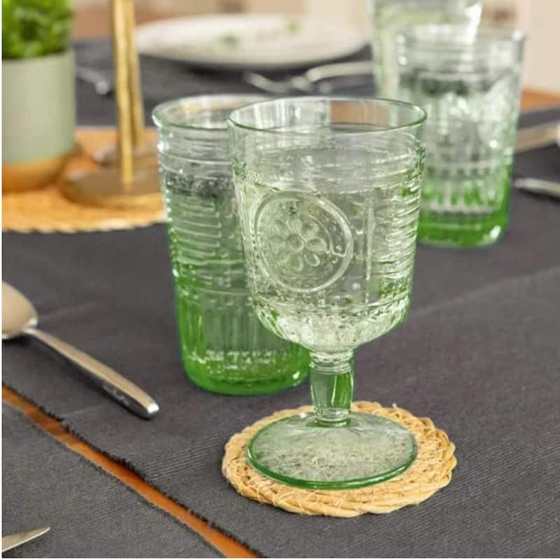 Bormioli Rocco Romantic 10.75oz All Purpose Stemware, Set of 4, Cotton Candy