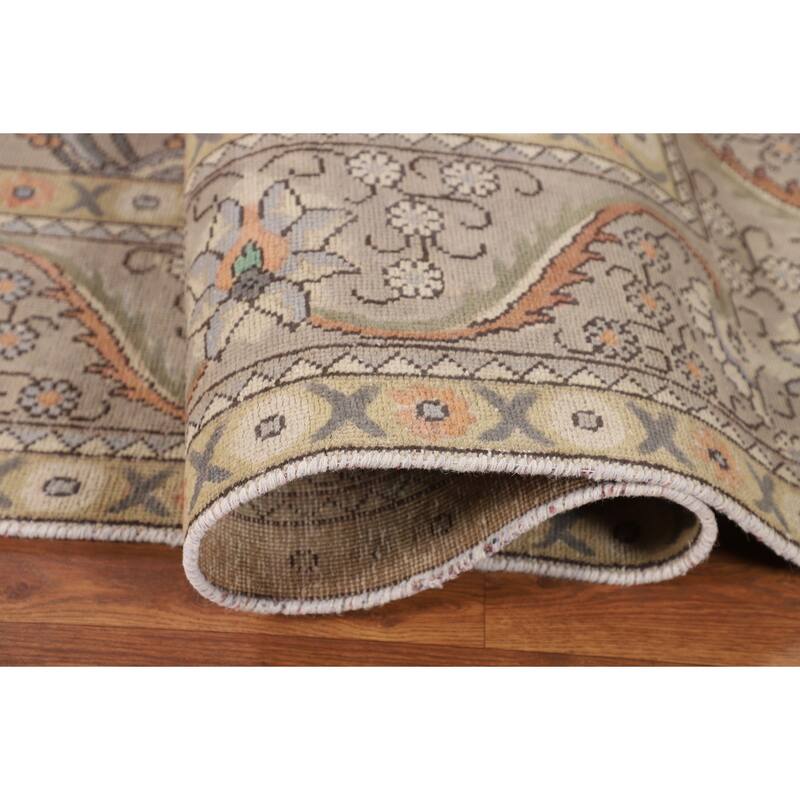 Over-Dyed Tabriz Persian Vintage Area Rug Hand-Knotted Wool Carpet - 9'7" x 12'3"