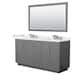 Option Dark Gray, Nickel Trim, White Quartz Top