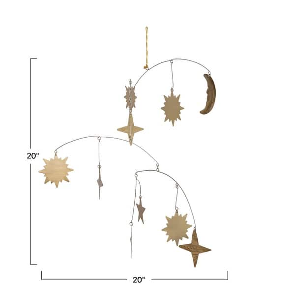 Metal Celestial Mobile - 20.0"L x 20.0"W x 20.0"H