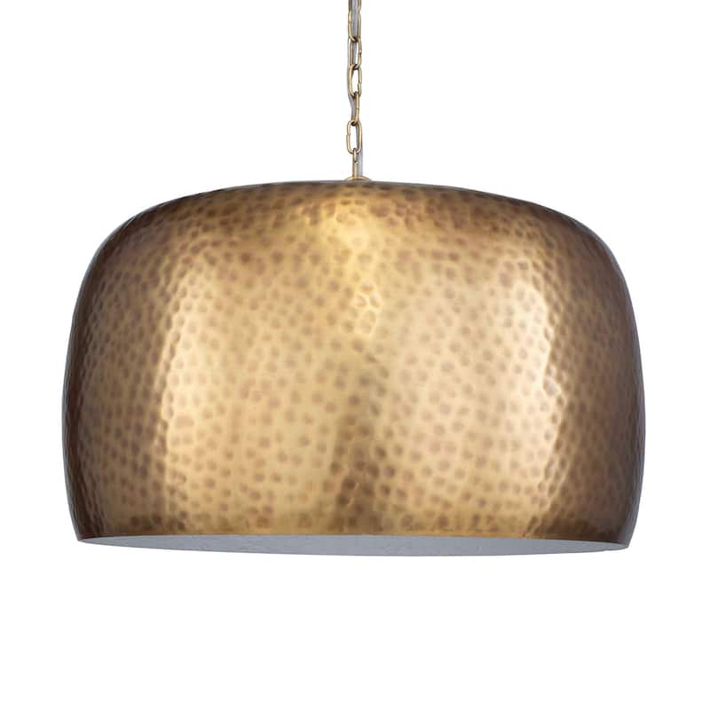Uttermost 21610 Lemont 24" Wide Pendant with Hammered Metal Shade