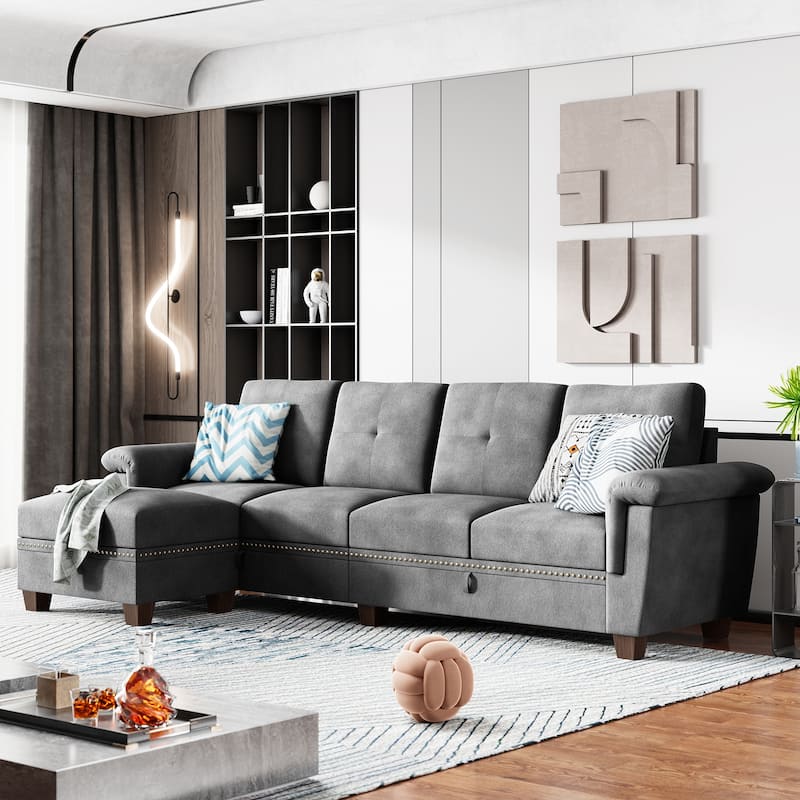 108'' Convertible Sectional Sofa with Seat Storage