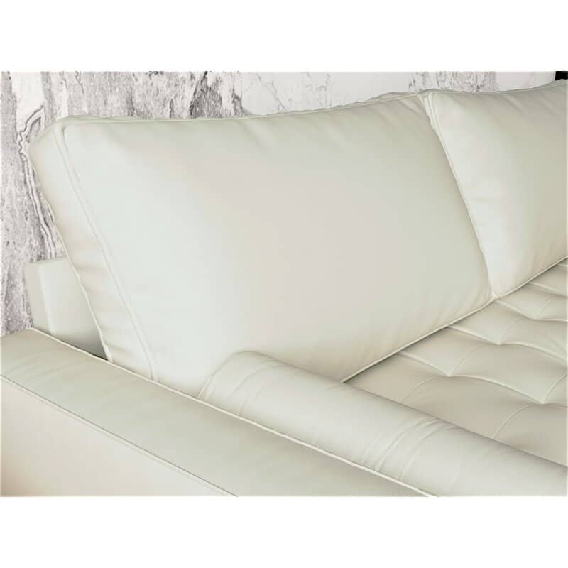 59" Mid-Century Square Arm Leather Loveseat