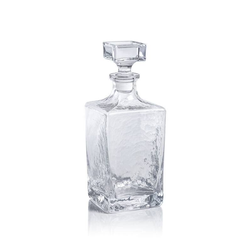 Puertollano Hammered Glass Decanter