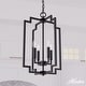 preview thumbnail 1 of 10, Hunter Zoanne 4-Light Modern Pendant Hanging Light - Island, Entry, Dining - Geometric, Contemporary, Candle, Transitional 21" - Matte Black