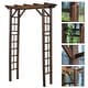 preview thumbnail 4 of 19, Outsunny 7' Wood Steel Outdoor Garden Arched Trellis Arbor with Natural Fir Wood & Side Panel for Climbing Vines