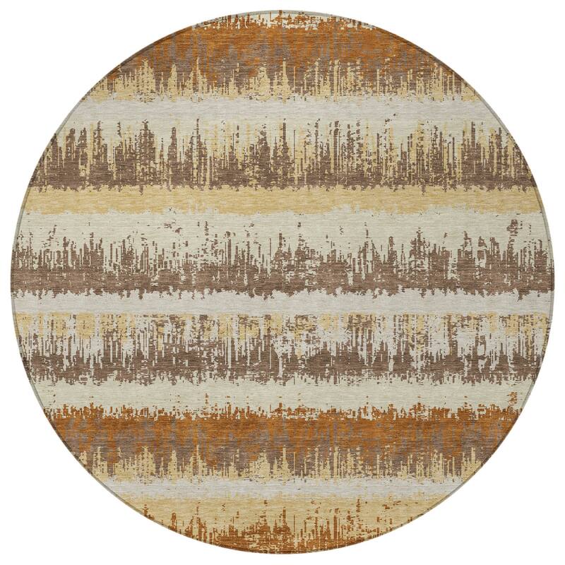 HomeRoots Striped Transitional Rectangle Outdoor Rug