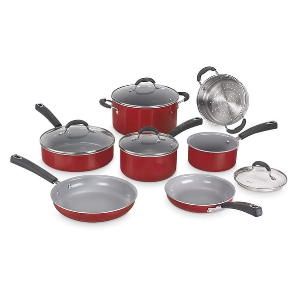 NutriChef Nonstick Cooking Kitchen Cookware 11 Piece Pots and Pans