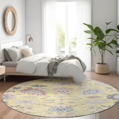 Machine Washable Indoor/ Outdoor Causal Traditional Chantille Rug