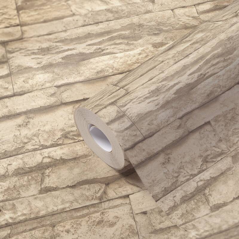 Galerie Wallcoverings Bricks and More Collection Wide Granite Slabs Matte Finish Vinyl on Non-woven Wallpaper Roll