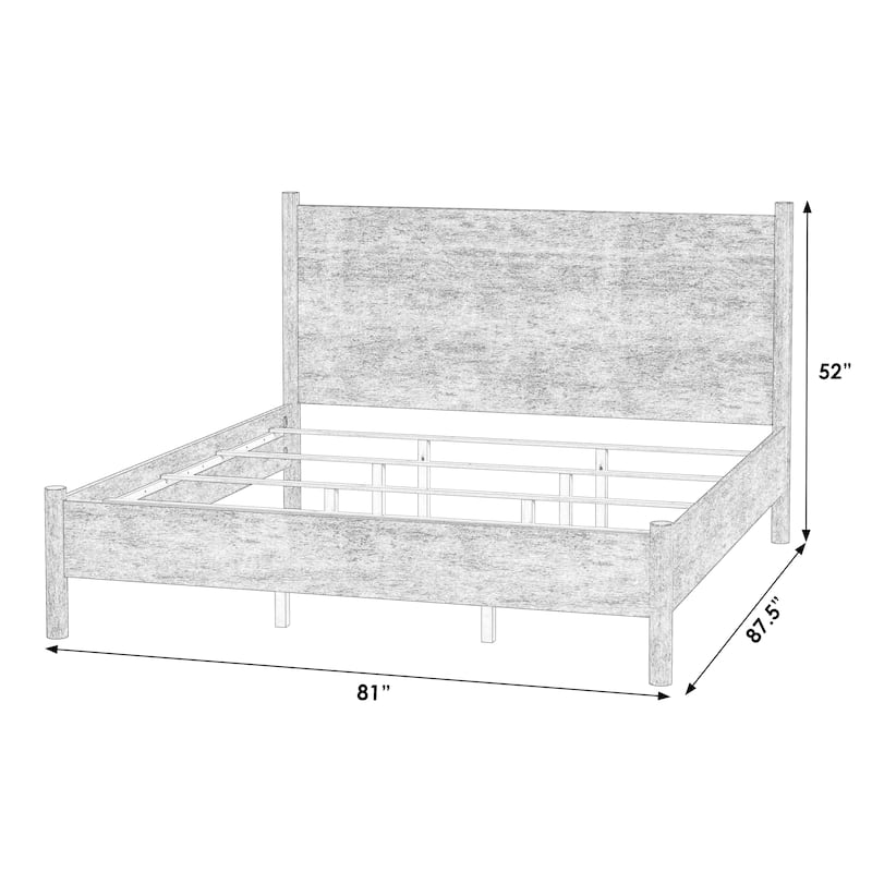 Lennon Rounded Leg Platform Bed