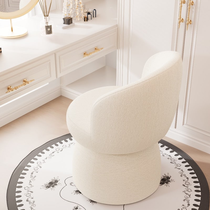 Swivel Modern Accent Chair, Armless Barrel Chairs for Living Room