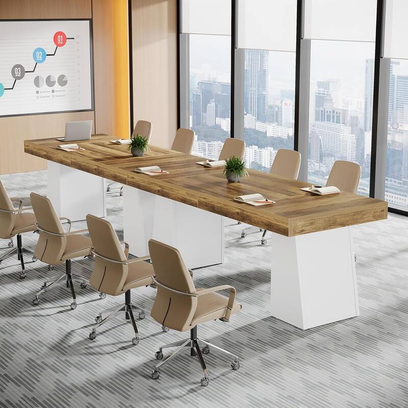 55.1" W Conference Table for 4-6 People, Modern Meeting Table