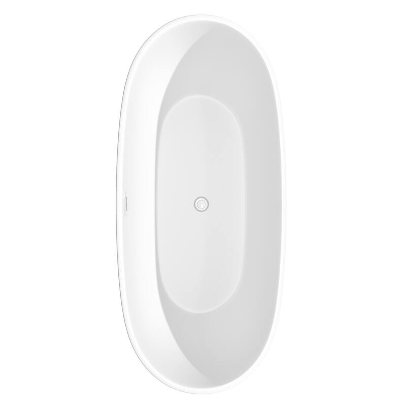 Wyndham Collection Juno 71" Free Standing Acrylic Soaking Tub with