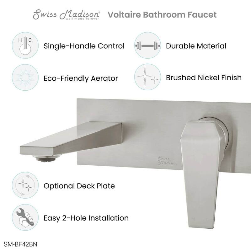 Voltaire Single-Handle Wall-Mount Bathroom Faucet