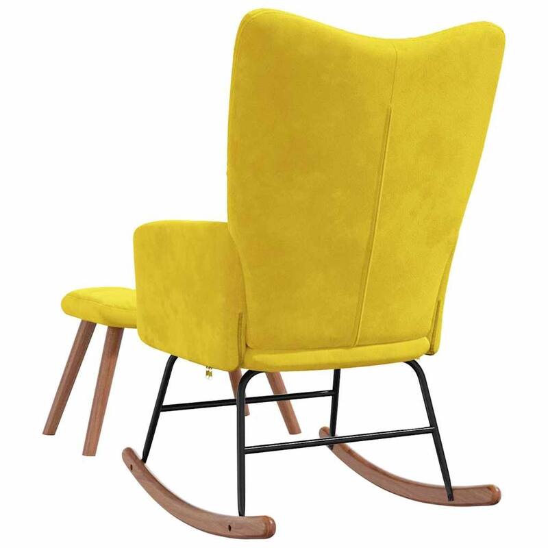 vidaXL Rocking Chair Accent Side Chair Padded Seat for Living Room Velvet