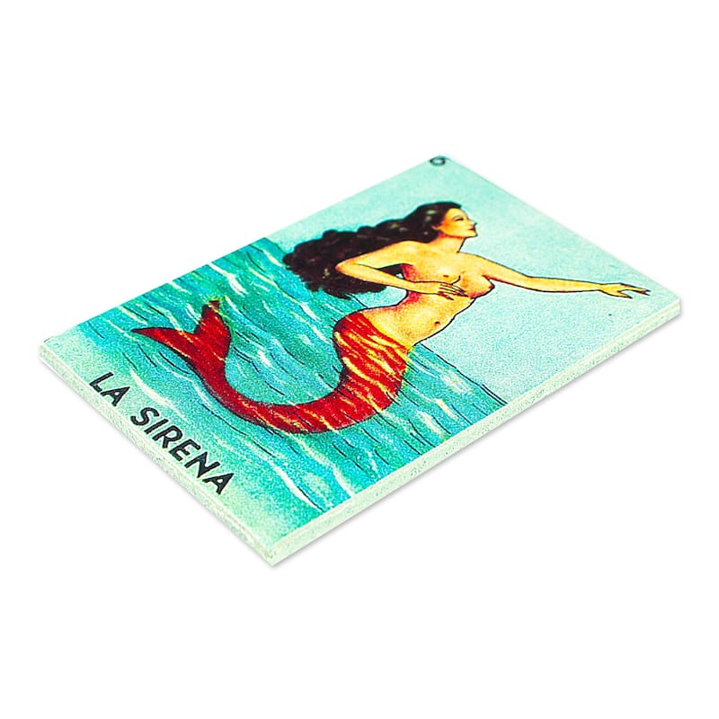 Novica Handmade Alluring Ocean Decoupage Wood Magnet