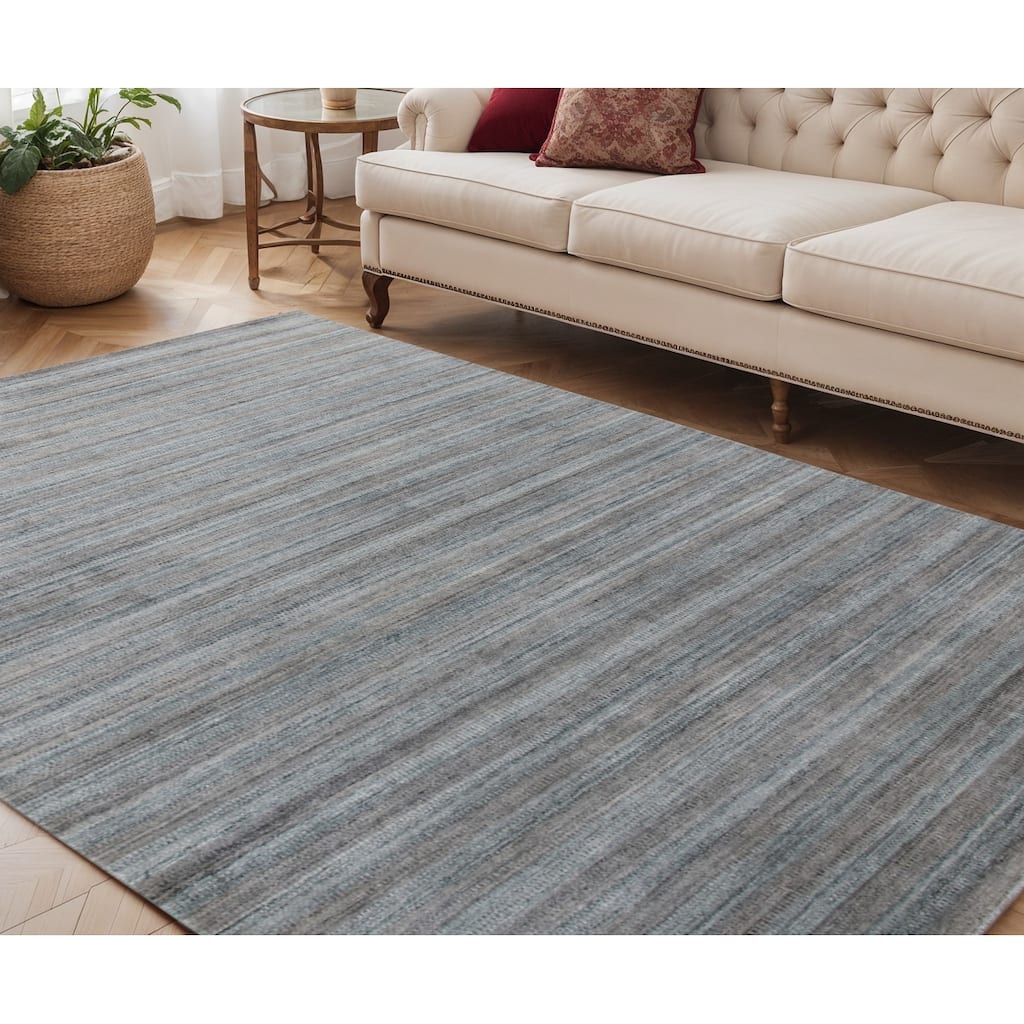 HomeRoots Striped Transitional Rectangle Area Rug
