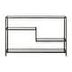 preview thumbnail 1 of 3, Uttermost Leo 52 Inch Wide Iron Console Table with Tempered Glass Aged Gunmetal