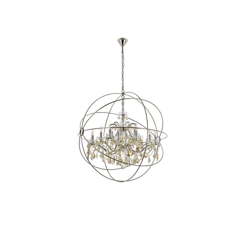 Royce Edge 18-Light Polished Nickel Chandelier