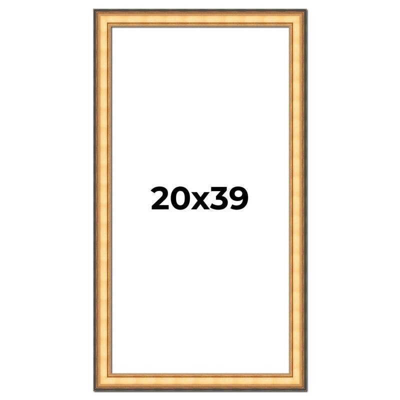 20x39 Frame Gold Plein Aire Solid Wood Picture Frame Width 2 Inches |