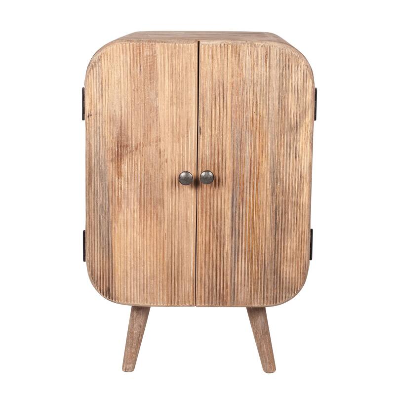 Natural Tan Mango Wood 2-Door Side Cabinet by East at Main
