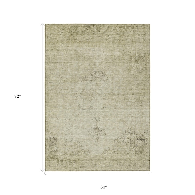 HomeRoots Oriental Traditional Rectangle Outdoor Rug
