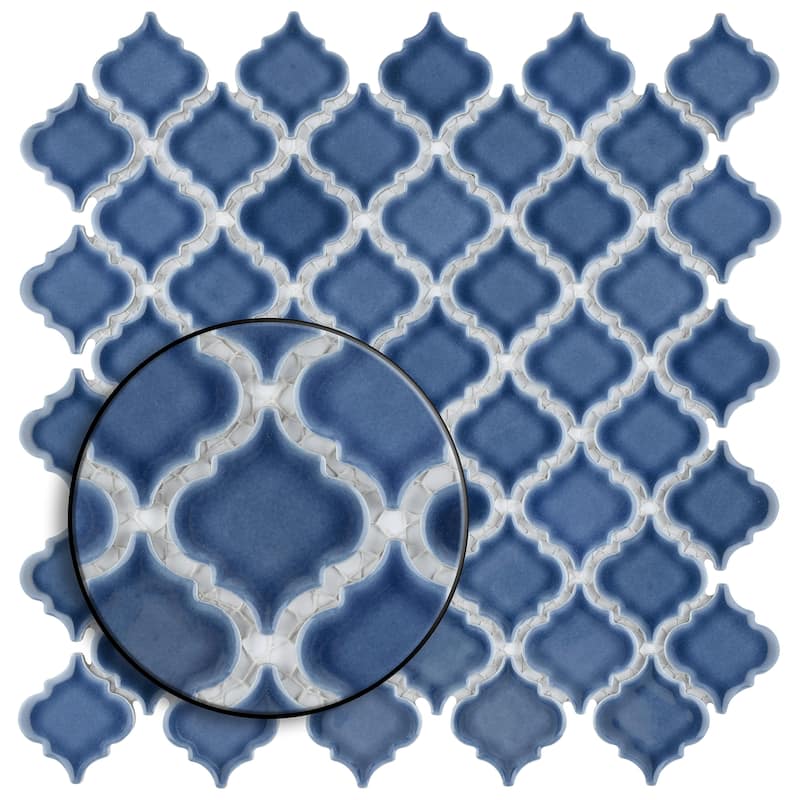 Merola Tile Hudson Tangier Denim Blue 12-3/8" x 12-3/8" Porcelain Floor and Wall Tile