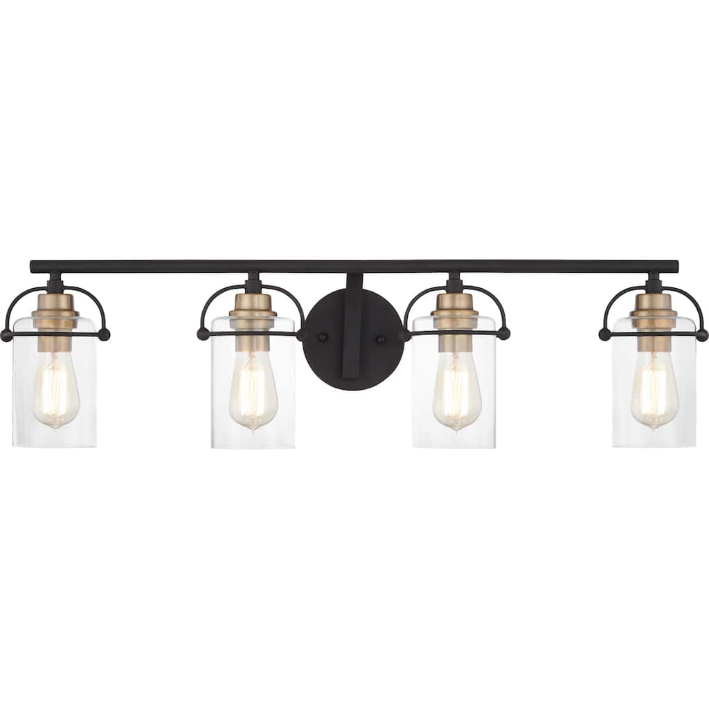Emerson 4-Light Matte Black Vanity Light - Matte Black