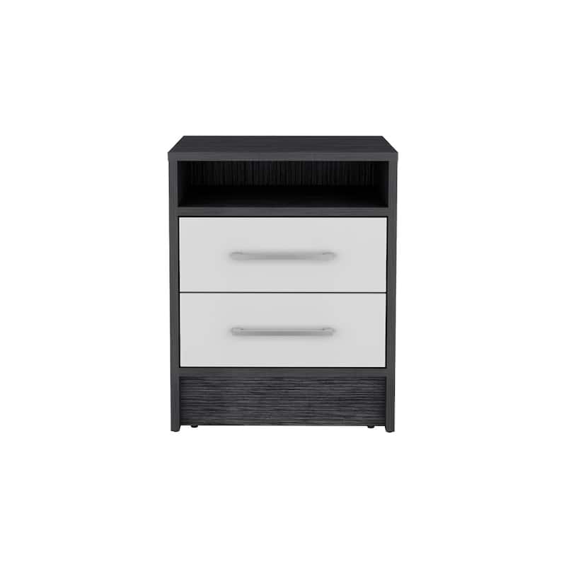 Nightstand Cartiz,Two Drawers，for Living Room,and Dining Room