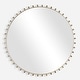 preview thumbnail 1 of 4, Round Iron Wall Mirror - 45.5" - Antique Brass Finish
