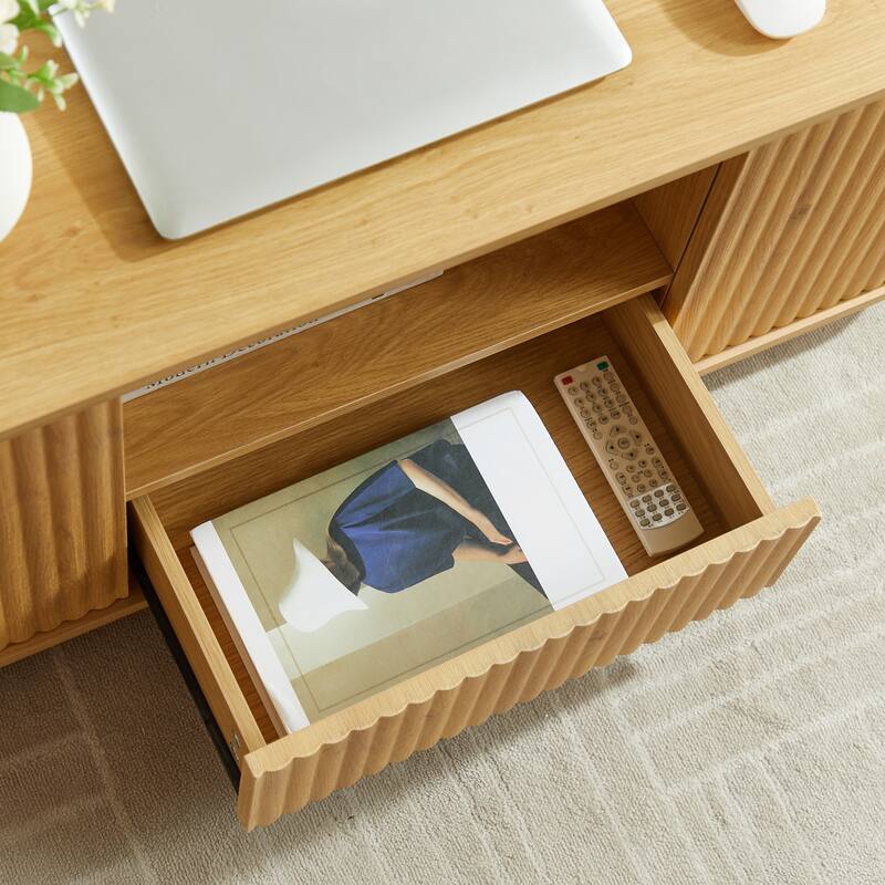 Modern Luxury Oval Coffee Table with Drawers and Storage Compartments