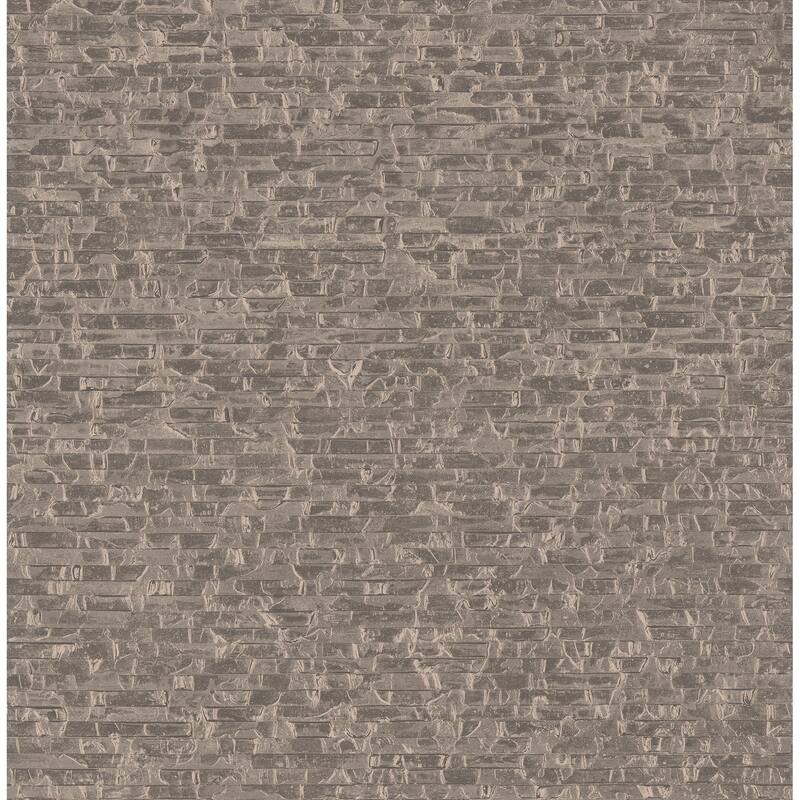 A-Street Prints Belvedere Taupe Faux Slate Wallpaper