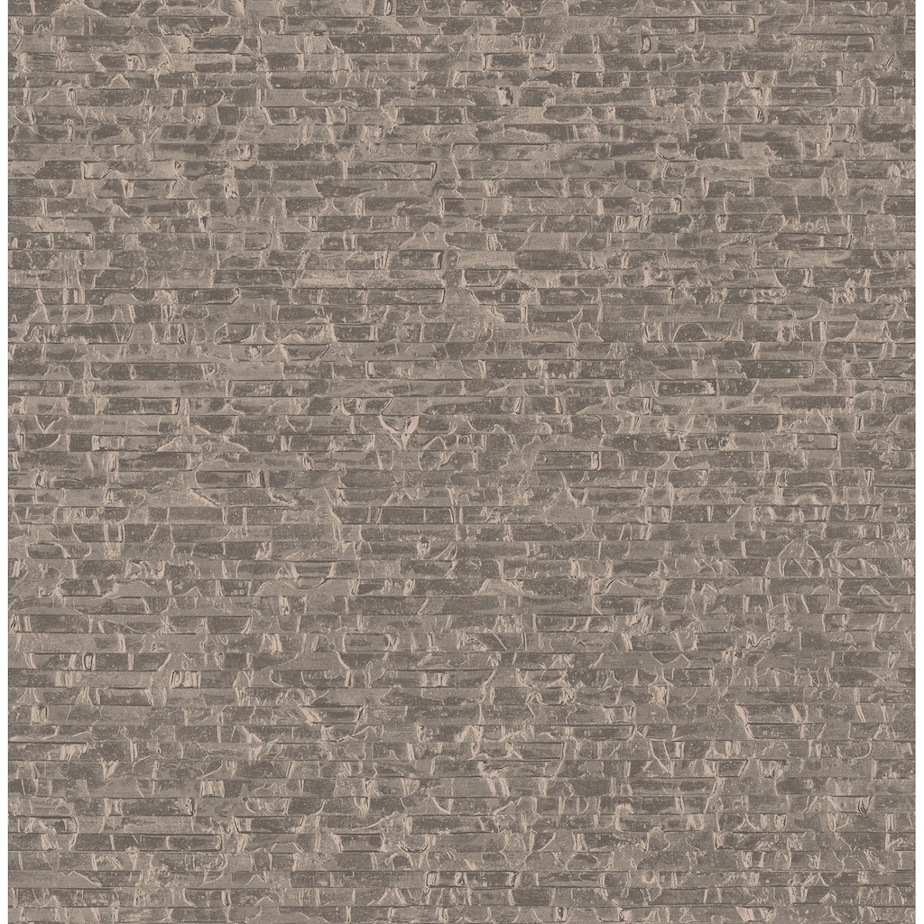 A-Street Prints Belvedere Taupe Faux Slate Wallpaper