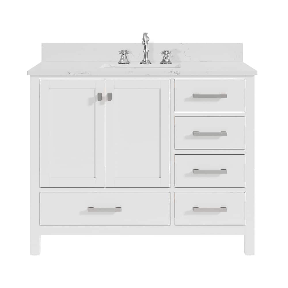 PROOX 42inch Freestanding Bathroom Vanity w Engineered Counter Top Cearmic Sink