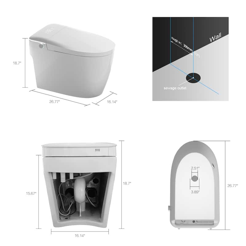 Smart Toilet with Auto-Open Lid