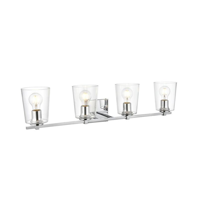 Kelly 1 Light Black and Clear Bath Sconce