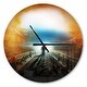 preview thumbnail 9 of 8, Designart 'Life after Death Large Tunnel' Oversized Landscapes Wall CLock