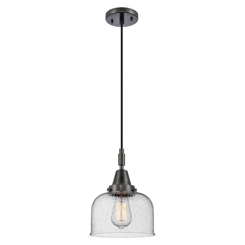 Innovations Lighting 447-1P-G74 Bell 8" Wide Mini Pendant with Clear,