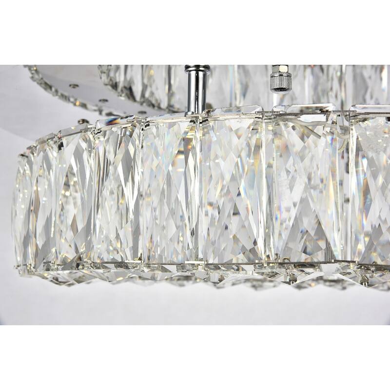 Monroe Collection Flush mount D17.7" H5.1" Chrome Finish