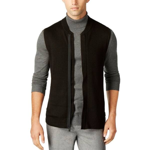 Shop Calvin Klein Mens Sweater Vest Merino Wool Sleeveless Xl Overstock 18416967