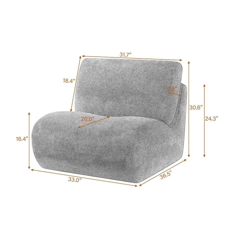 33'' Swivel Upholstered Accent Chair