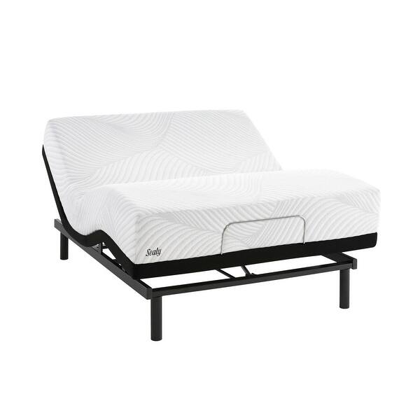 Shop Sealy Conform Essentials 9 5 Inch Firm Gel Memory Foam Mattress And Ease Adjustable Bed Set Overstock 17238853