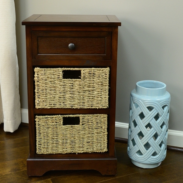 The Gray Barn Tudor Rose 1-drawer 2-basket Accent Chest. Opens flyout.