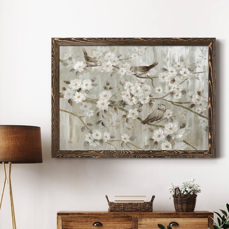 Neutral Spring Birds-Premium Framed Canvas - Ready to Hang