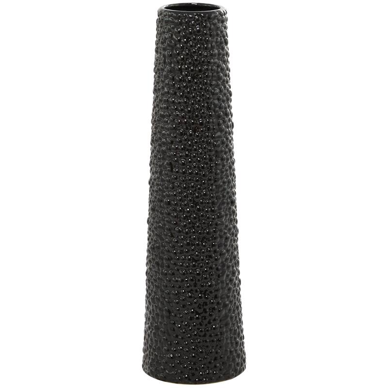 Minimalist Ceramic Modern Tall Vase with Bubble Texture - Silver, Black, Gold, White