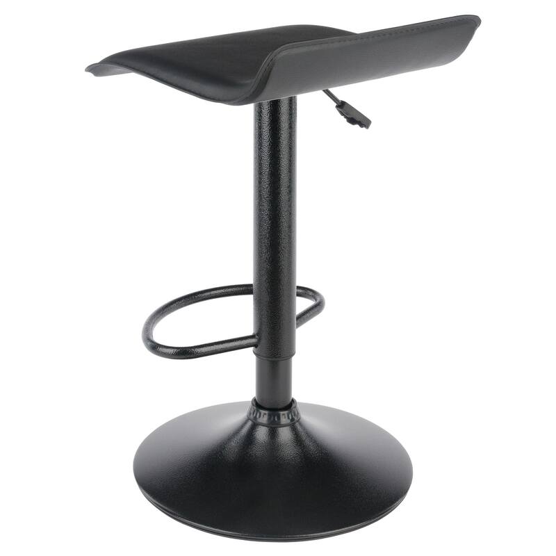 2-Pc Adjustable Swivel Stool Set, Black - 15.1 x 15.1 x 33.35 inches