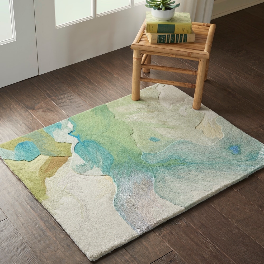 Nourison Prismatic Modern Floral Watercolor Abstract Area Rug