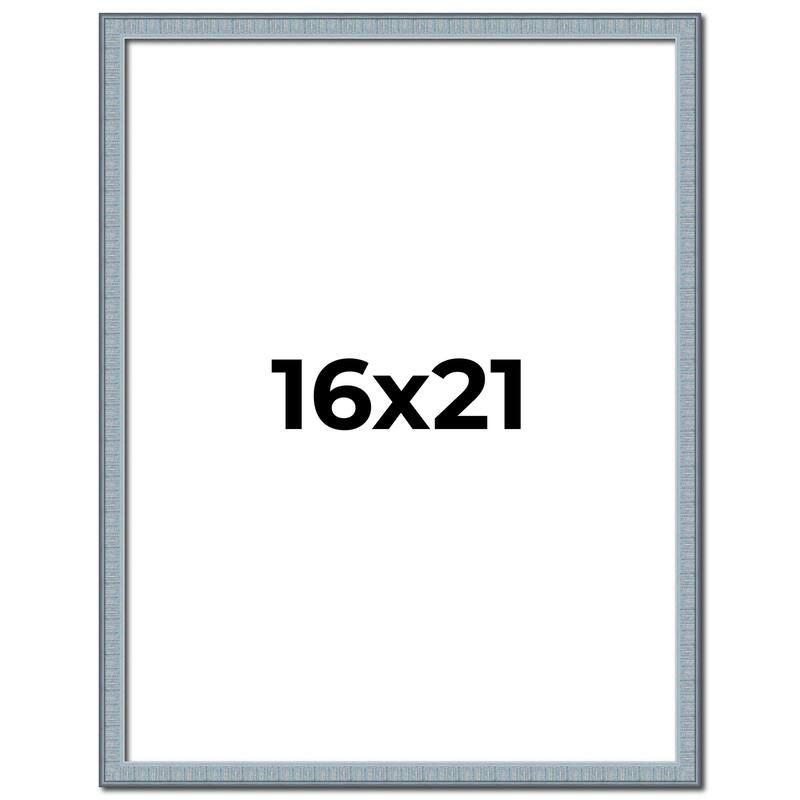 16x21 Frame Rustic Sky Blue Solid Wood Picture Frame | 0.75 Inch