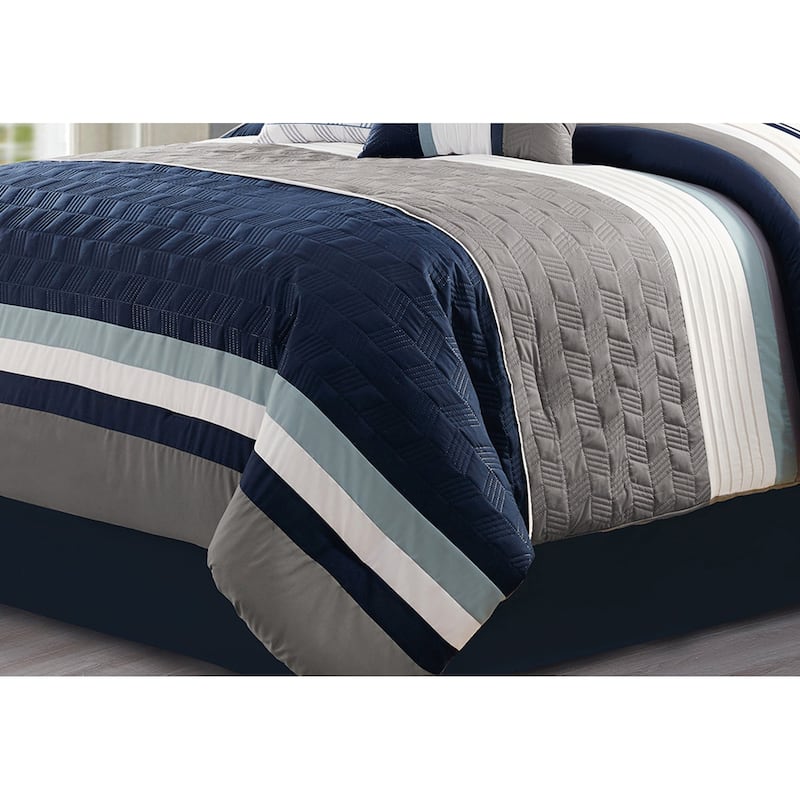 Comforter 7 Piece Set Microfiber Queen Ryker